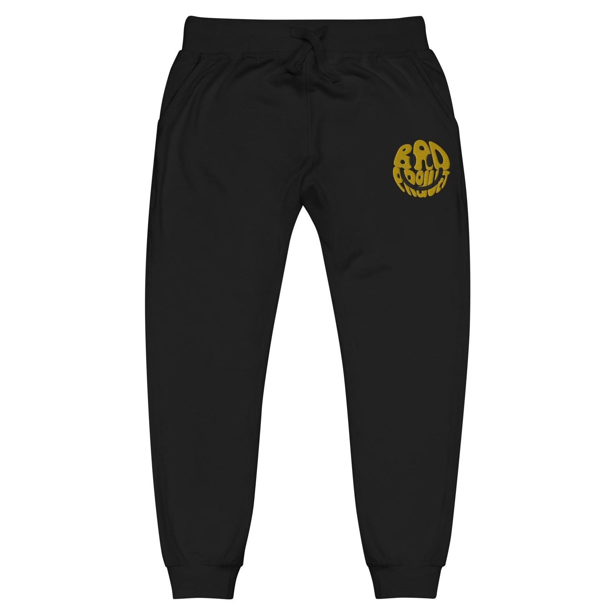 Embroidered Smiley Joggers - Black / XS