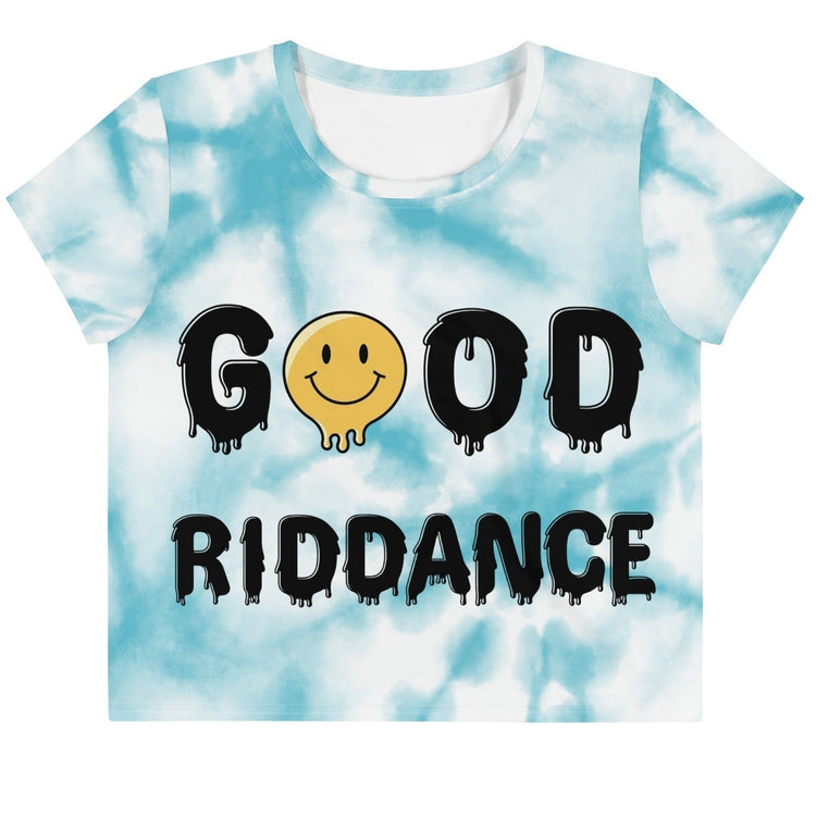 Good Riddance Crop Blue - Premium Crop Top from Bad Product - Just $24! Shop now at Bad Product 