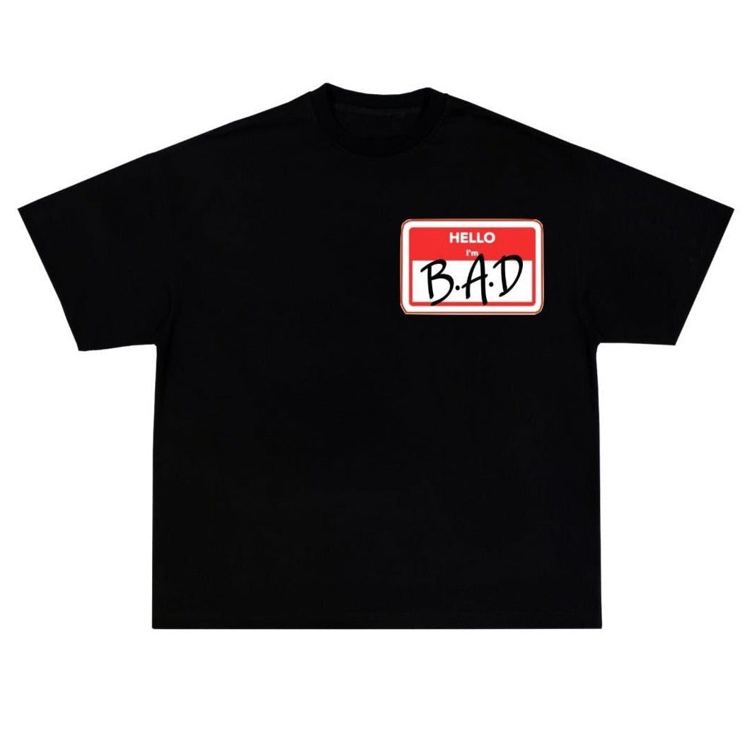 Hello Im Bad Tee - Black / XS - T-Shirt