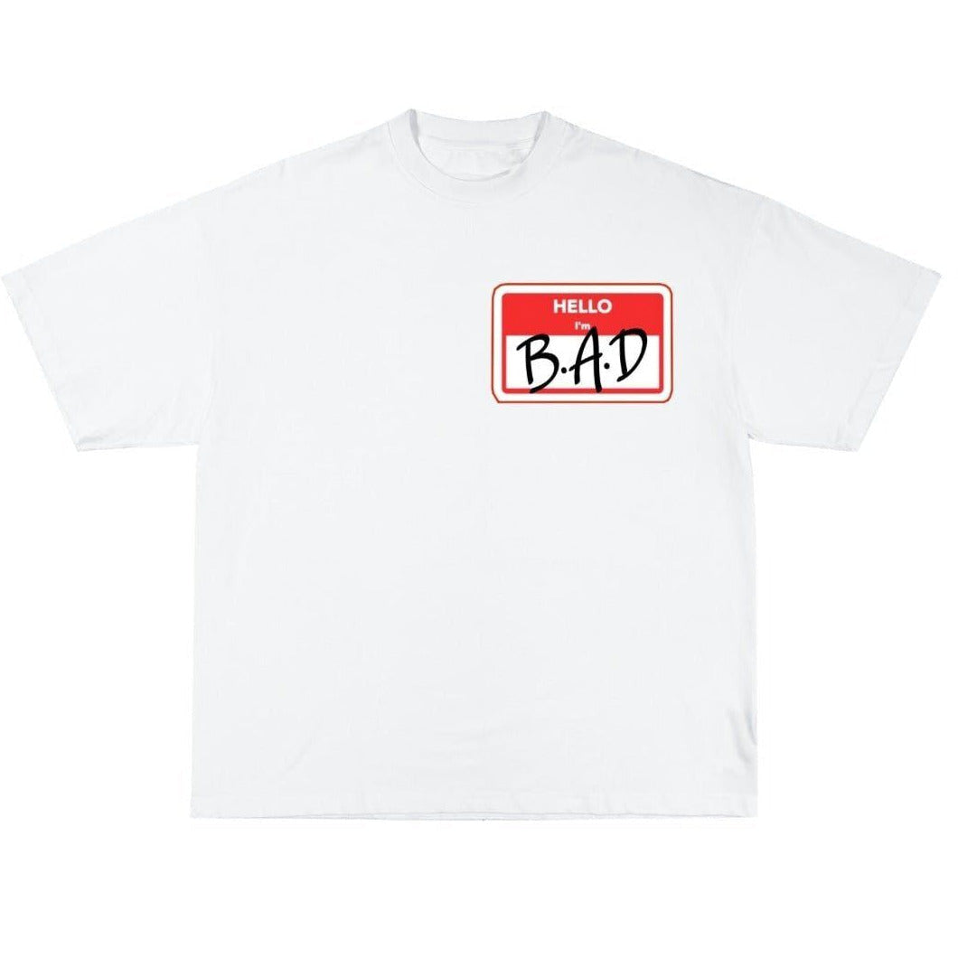 Hello Im Bad Tee - White / XS - T-Shirt