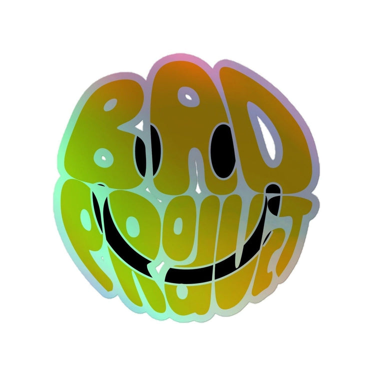 Holographic Smiley Sticker - 5.5″×5.5″