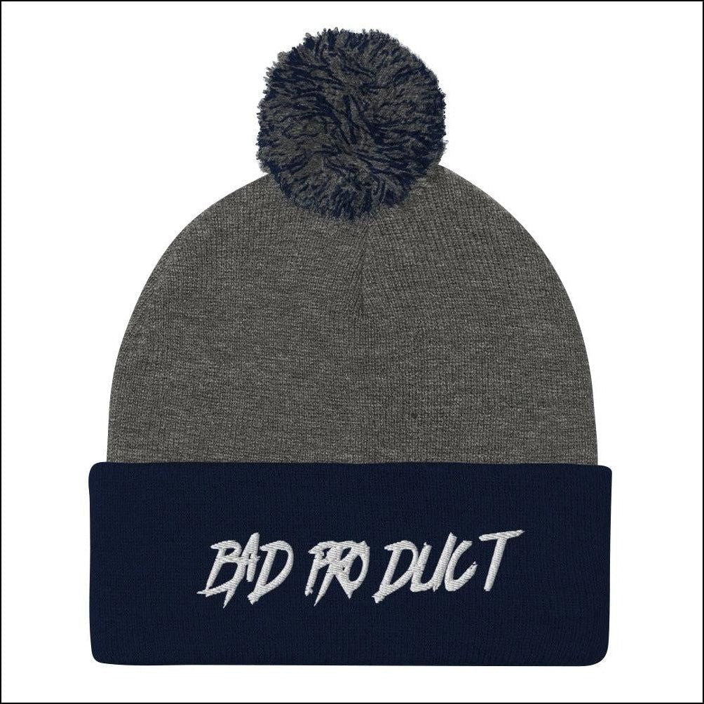 Original Pom Beanie - Dark Heather Grey/ Navy