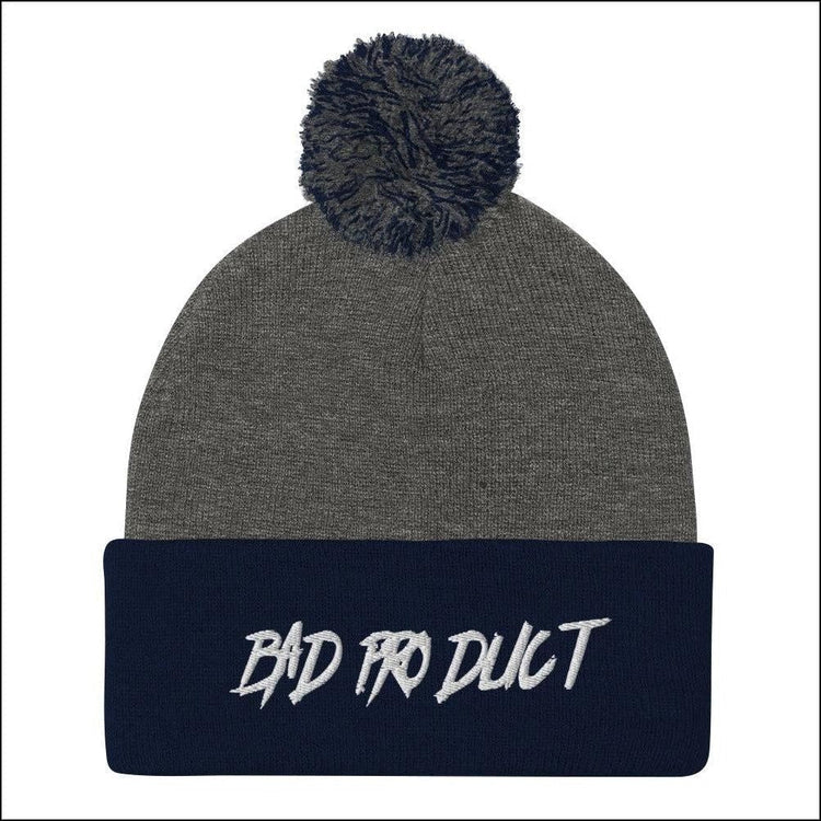 Original Pom Beanie - Dark Heather Grey/ Navy