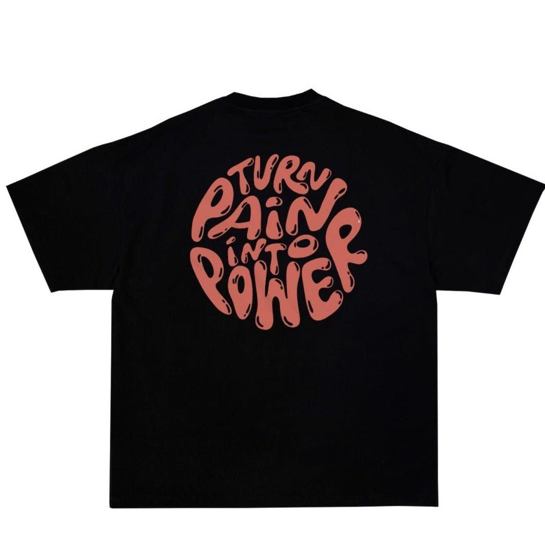 Pain Into Power Tee - Black / S - T-Shirt