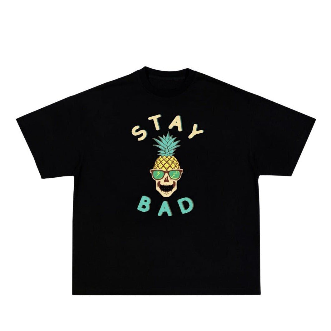 Stay Bad Pineapple Tee - Black / XS - T-Shirt