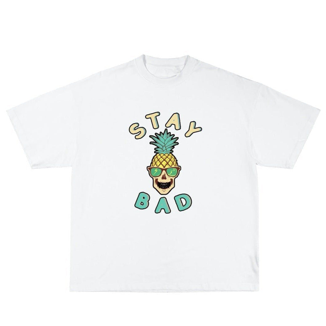 Stay Bad Pineapple Tee - White / XS - T-Shirt