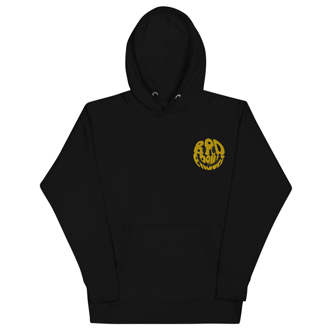 Embroidered Smiley Hoodie - Premium Hoodie from Bad Product - Just $44! Shop now at Bad Product 