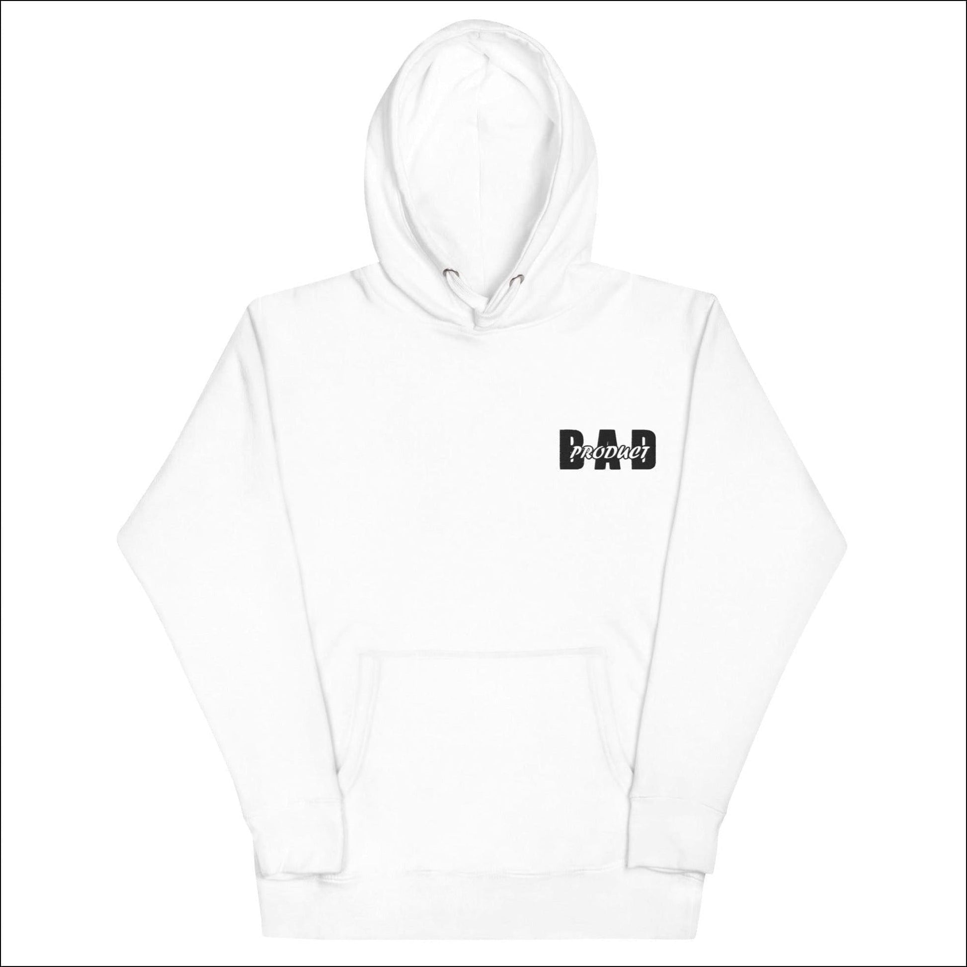 White Bold Bad Hoodie - Bad Product