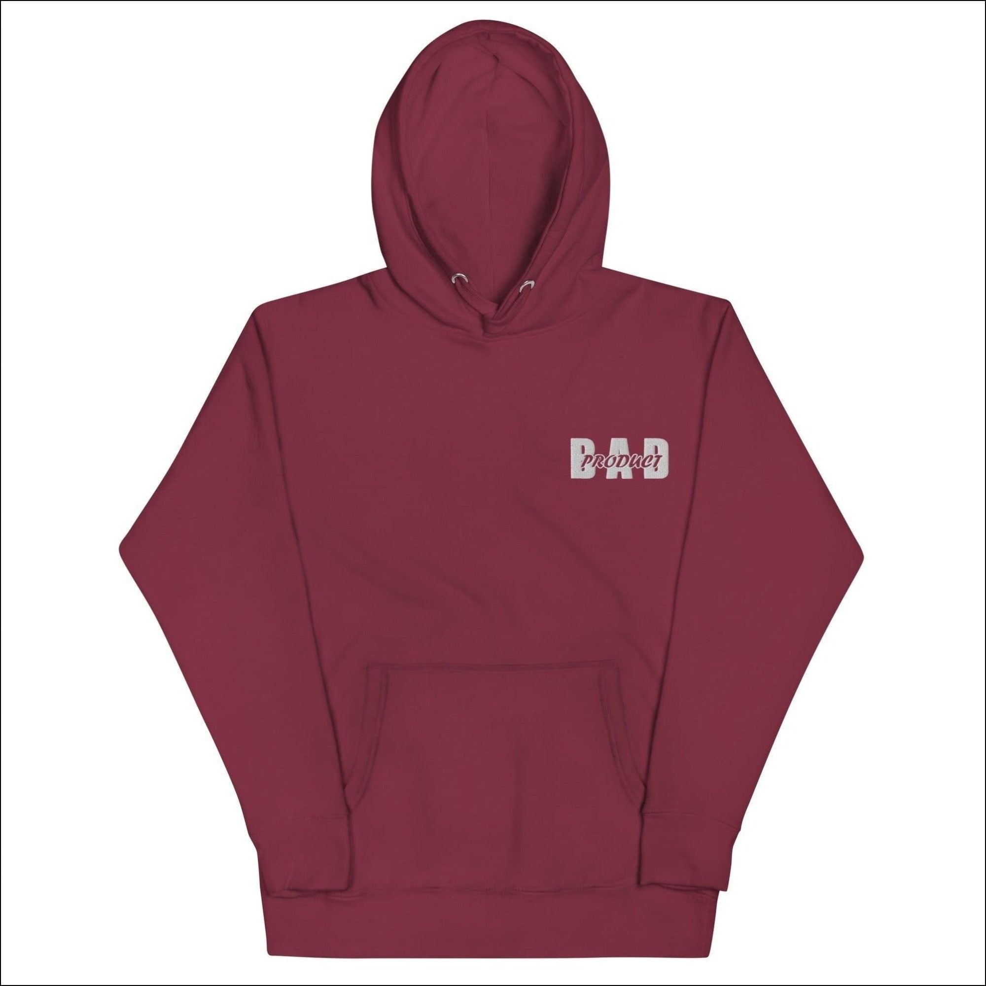 White Bold Bad Hoodie - Maroon / S - Hoodies