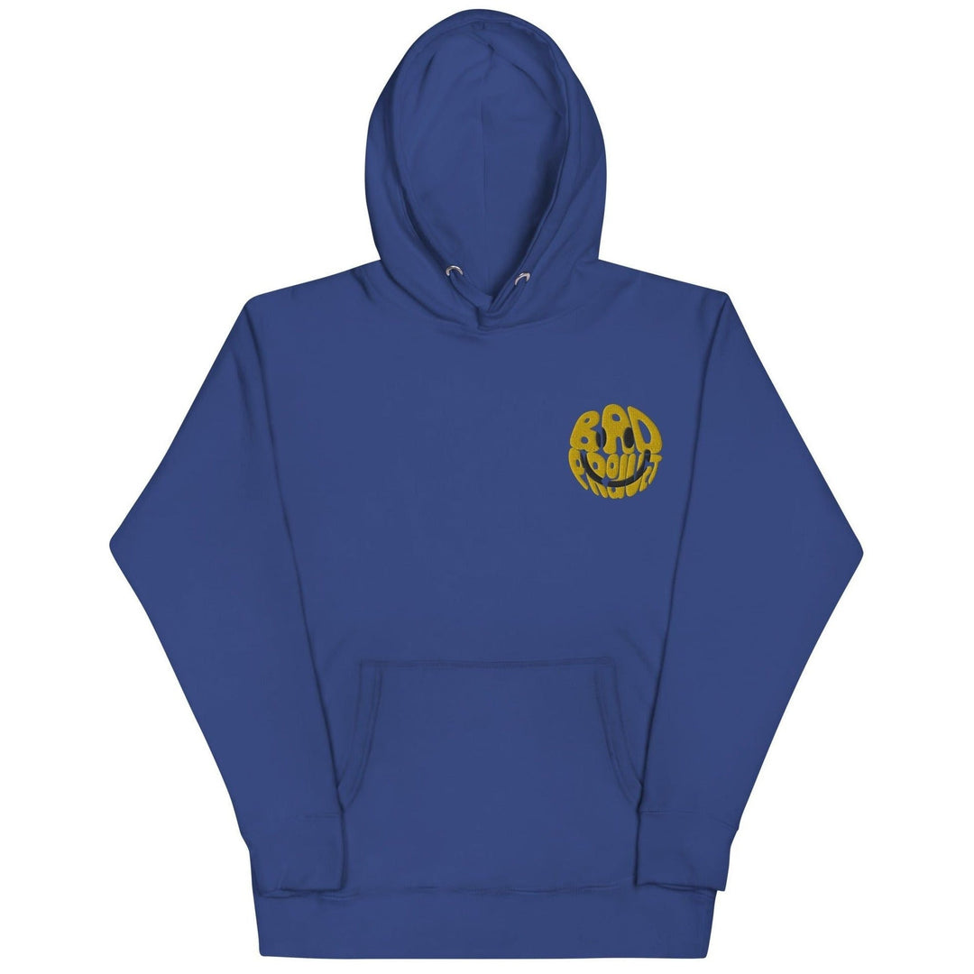 Embroidered Smiley Hoodie - Premium Hoodie from Bad Product  - Just $40! Shop now at Bad Product 
