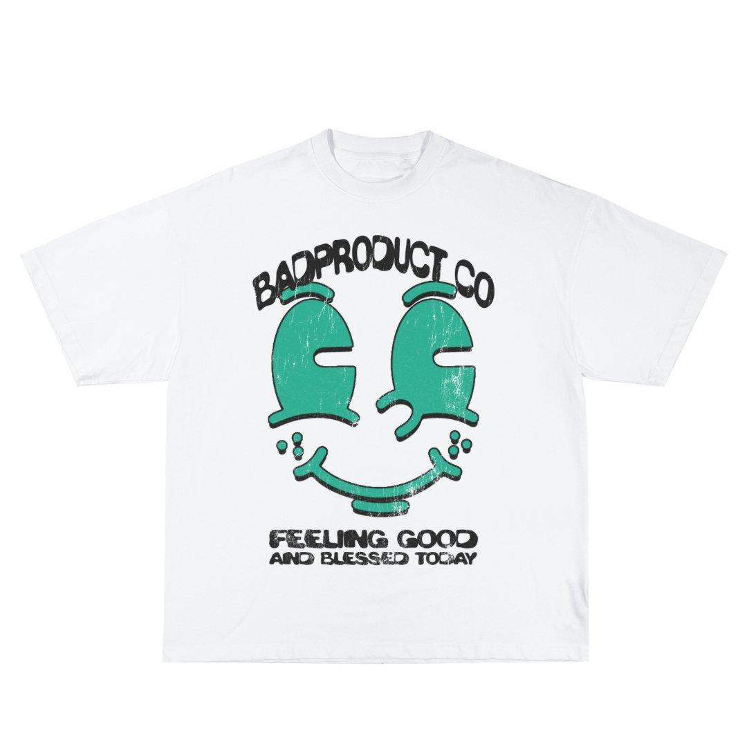 Good & Blessed Tee in white by Bad Product Co