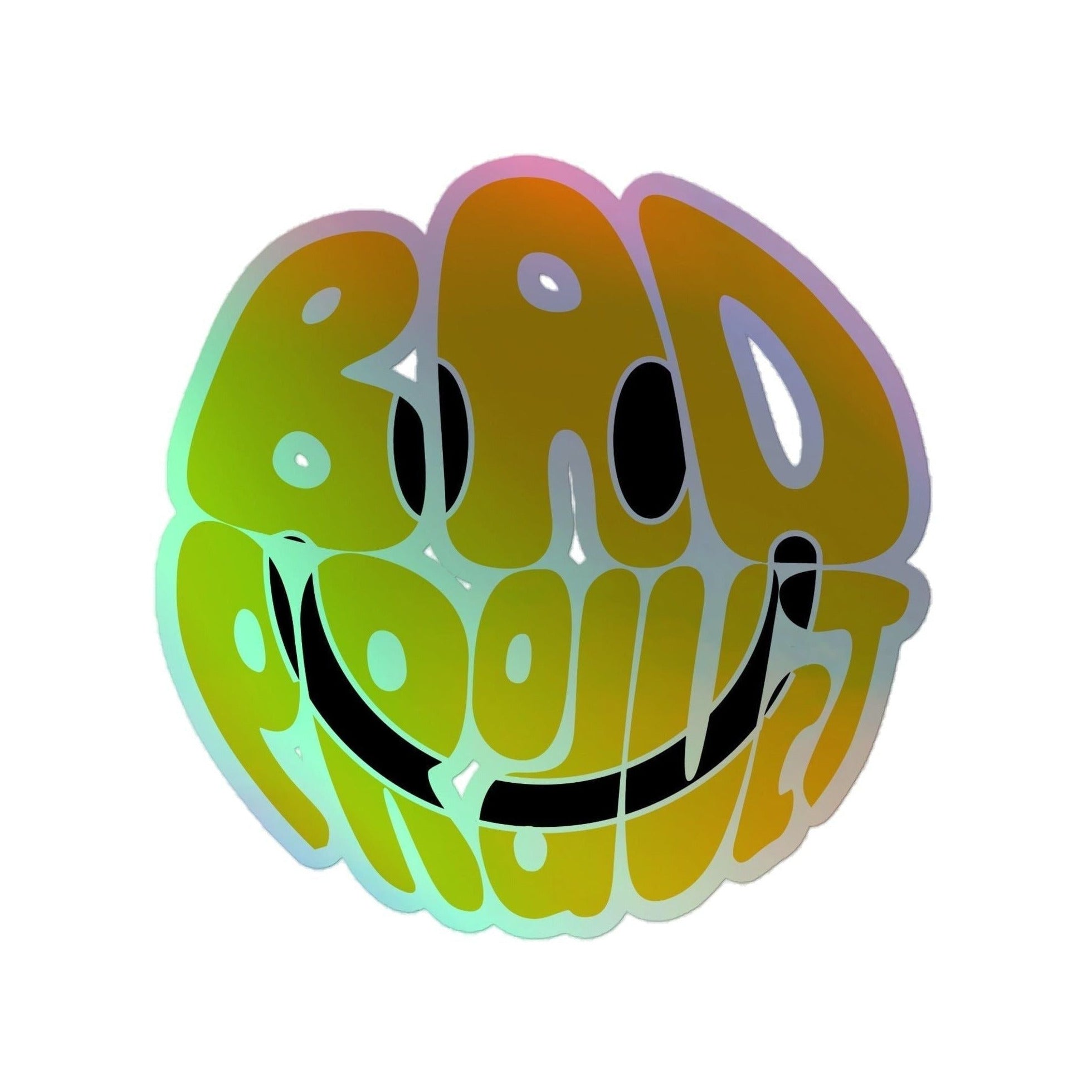 Holographic Smiley Sticker - Premium  from Bad Product  - Just $5.99! Shop now at Bad Product 